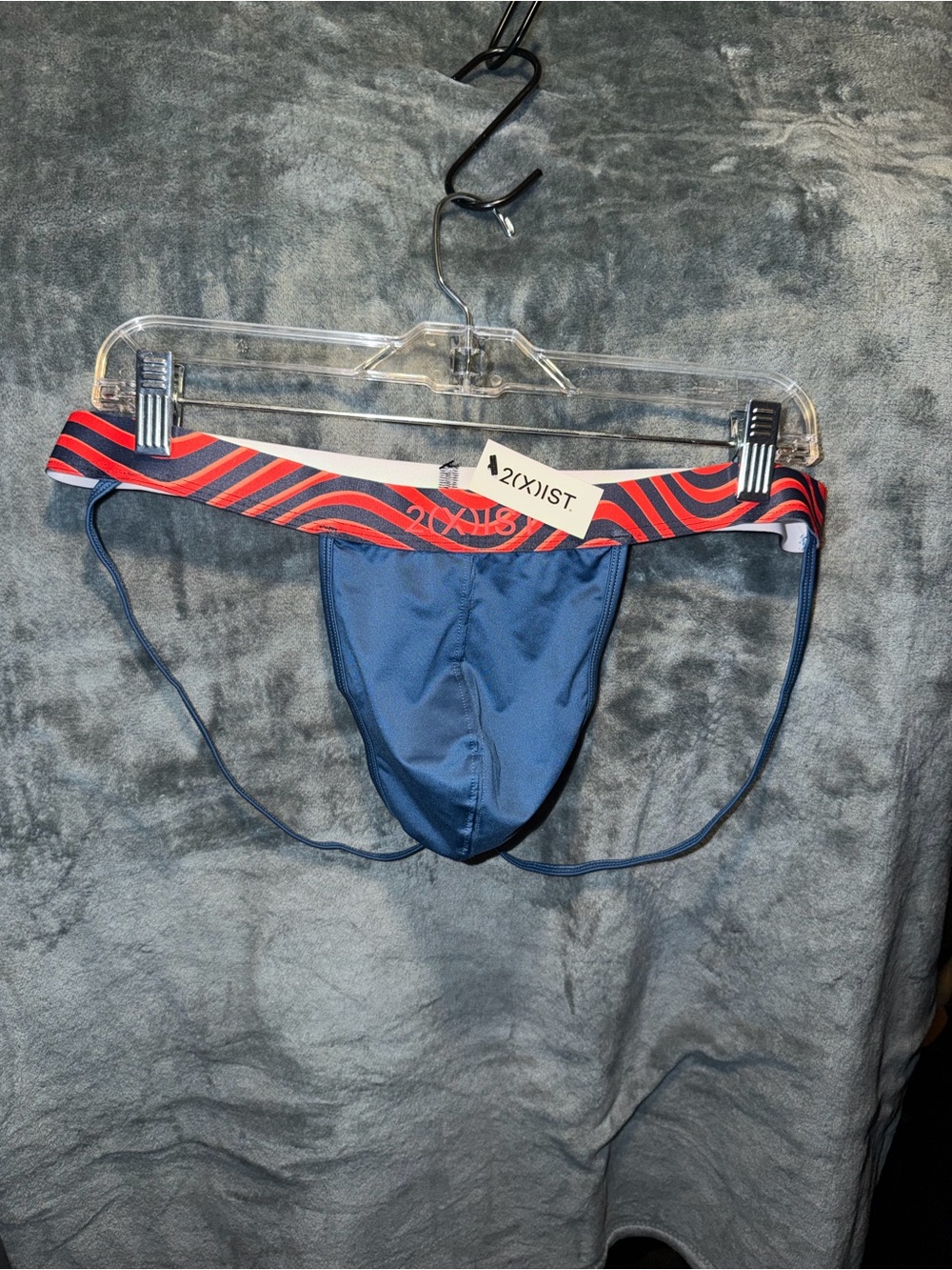 2xist Navy Jock with Red Striped Waistband